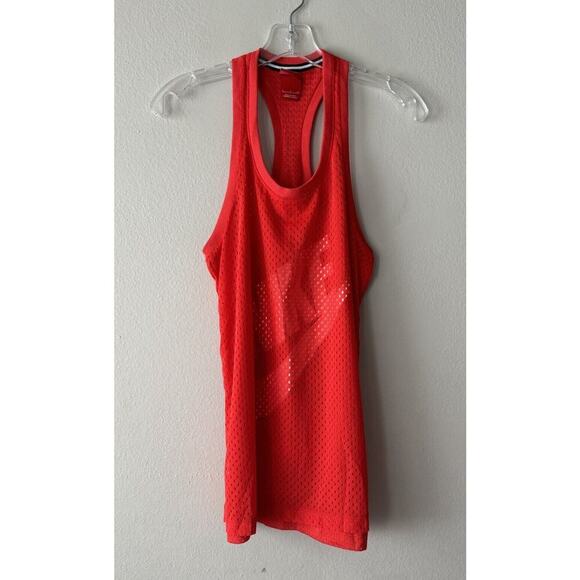 Nike Women’s Size Small Mesh Overlay Red Net Tank Top Sleeveless - Picture 1 of 8